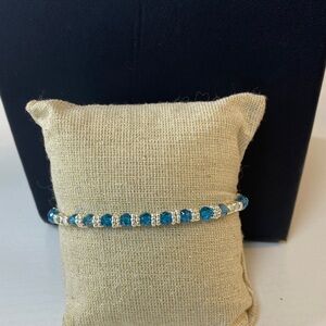Elegant Blue and Silver Tone Bracelet